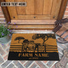 Joycorners Texas Longhorn Little Ranch Custom Farm Name Custom Year Coir Doormat