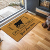 Joycorners Texas Longhorn Life Is Better On The Farm Custom Name Coir Doormat