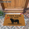 Joycorners Shorthorn Custom Farm Name Custom Year Coir Doormat