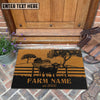 Joycorners Highland Little Ranch Custom Farm Name Custom Year Coir Doormat