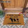 Joycorners Holstein Custom Farm Name Custom Year Coir Doormat