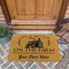 Joycorners Tractor Life Is Better On The Farm Custom Name Coir Doormat