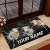Joycorners Broken Glass Custom Name 3D Doormat (14 Cattle Breeds)