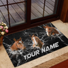 Joycorners Broken Glass Custom Name 3D Doormat (14 Cattle Breeds)