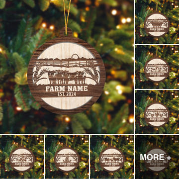 Joycorners Sunshine Field Wooden Pattern Custom Shape Acrylic Ornament (13 Breed Options)