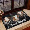 Joycorners Broken Glass Custom Name 3D Doormat (14 Cattle Breeds)