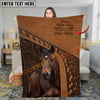 Joycorners Never Walk Alone Western Leather Horse Personalized Name 3D Blanket (8 Breeds)