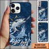 Joycorners Fishing Jumping Fish Lure Action Personalized Name Phone Case (10 Fish Species)