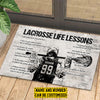 Joycorners Personalized Lacrosse Doormat, Lacrosse Life Lessons, Motivational Quotes Doormat For Home Decor Housewarming Gift, Welcome Mat Gift For Lacrosse Lovers LM0210