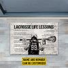 Joycorners Personalized Lacrosse Doormat, Lacrosse Life Lessons, Motivational Quotes Doormat For Home Decor Housewarming Gift, Welcome Mat Gift For Lacrosse Lovers LM0210