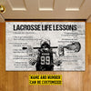Joycorners Personalized Lacrosse Doormat, Lacrosse Life Lessons, Motivational Quotes Doormat For Home Decor Housewarming Gift, Welcome Mat Gift For Lacrosse Lovers LM0210