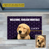 Joycorners Personalized Dog Doormat, Welcome Foolish, Doormat For Home Decor Housewarming Gift, Welcome Mat Gift For Dog Lovers LM0210