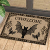 Joycorners Funny Halloween Bat Doormat, Unwelcome, Doormat For Home Decor Housewarming Gift, Welcome Mat Gift For Bat Lovers LM0210