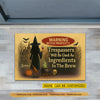 Joycorners Scared Personalized Halloween Witch Doormat, Warning Witch Property, Doormat For Home Decor Housewarming Gift, Welcome Mat Gift For Witch Lovers LM0210