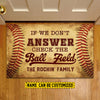 Joycorners Check The Ball Field, Personalized Funny Softball Doormat For Home Decor Housewarming Gift, Welcome Mat Gift For Softball Lovers LM0210