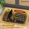 Joycorners Scared Personalized Halloween Witch Doormat, Warning Witch Property, Doormat For Home Decor Housewarming Gift, Welcome Mat Gift For Witch Lovers LM0210