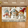 Joycorners Christmas Doormat, There's Snowplace Like Home, Doormat For Home Decor Housewarming Gift, Welcome Mat Gift For Snowman Lovers LM0210
