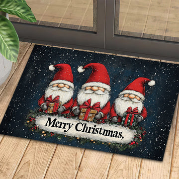 Joycorners Christmas Dwarf Doormat, Gnome Merry Christmas Doormat For Home Decor Housewarming Gift, Welcome Mat Gift For Dwarf Lovers LM0210
