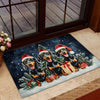 Joycorners Christmas Dachshund Doormat, The Trio Of Dachshund Doormat For Home Decor Housewarming Gift, Welcome Mat Gift For Dog Lovers LM0210