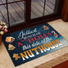 Joycorners Funny Christmas Doormat, This Side Of The Nuthouse Doormat For Home Decor Housewarming Gift, Welcome Mat Gift LM0210