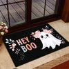 Joycorners Cute Halloween Doormat, Hey Boo, Doormat For Home Decor Housewarming Gift, Welcome Mat Gift LM0210