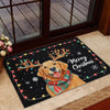 Joycorners Christmas Dog Doormat, Merry Christmas Doormat For Home Decor Housewarming Gift, Welcome Mat Gift For Dog Lovers LM0210
