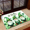 Joycorners St Patrick's Day Gnome Doormat, Green Gnomes Doormat For Home Decor Housewarming Gift, Welcome Mat Gift LM0210