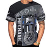 Joycorners Custom Name Mechanic Shirt Mechanic Engine Unisex Printed T Shirt PT2609