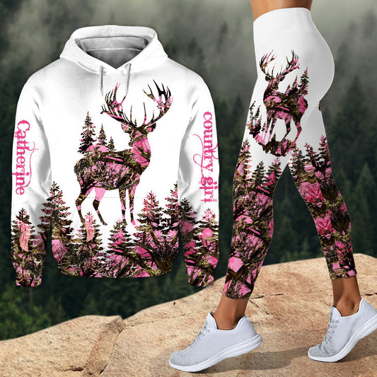 Joycorners Country Girl - Personalized Hunting Hoodie and Leggings LM2811