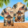 Joycorners Patriotic Cows Fireworks USA Flag Sunglasses 3D Hawaiian Shirt (10 Breeds)
