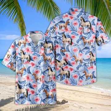 Joycorners Floral Appaloosa Horse Lover Hawaiian Shirt
