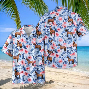 Joycorners Floral American Quarter Horse Lover Hawaiian Shirt