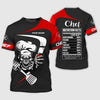 CHEF SKULL - Personalized Name 3D Black & Red All Over Printed Shirt