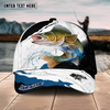 Joycorners Fishing Black White Water Flow Pattern Sport Pattern Personalized Name 3D Cap (11 Breeds)