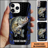 Joycorners Fishing 3D Realistic Honeycomb Tech Background Personalized Name Phone Case (10 Fish Species)