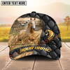 Joycorners Horse Black Leather Luxury Gold Pattern Personalized Name Cap (8 Breeds)