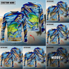 Joycorners Fishing Yellow Blue Lightning Pattern Design Custom Name & Team Name 3D Shirts (11 Breeds)