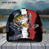 Joycorners Fishing Paint Scratch American Flag Pattern Sport Pattern Personalized Name 3D Cap (11 Breeds)