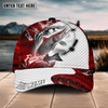 Joycorners Fishing Red Dark Pattern Sport Pattern Personalized Name 3D Cap (11 Breeds)