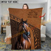 Joycorners Never Walk Alone Western Leather Horse Personalized Name 3D Blanket (8 Breeds)