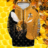 Joycorners Personalized Name Honey Bee 3D Hoodie