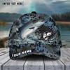 Joycorners FishingBlue Kryptek Camo Pattern Sport Pattern Personalized Name 3D Cap (11 Breeds)
