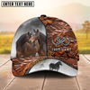 Joycorners Horse Dark Brown Heart Craving Personalized Name Cap (8 Breeds)