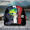 Joycorners Fishing Paint Scratch American Flag Pattern Sport Pattern Personalized Name 3D Cap (11 Breeds)