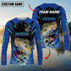 Joycorners Freshwater Fish Fishing Neon Sport Jersey Style Personalized Name, Team Name Long Sleeve Shirt (6 Breeds)