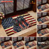 Joycorners Patriotic Cow Trio Wrapped in American Flag 1776–2026 Farm Name Personalized 3D Doormat (8 Breeds)