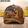 Joycorners Western Ranch Horse Landscape Personalized Name Cap (9 Breeds)