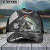 Joycorners Fishing Gray Camo Sport Pattern Personalized Name 3D Cap (11 Breeds)