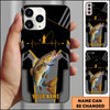 Joycorners Fishing Heartbeat Angler Silhouette Design Personalized Name Phone Case (10 Fish Species)
