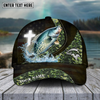 Joycorners Fishing Cross Skinfish Flag Of United States Sport Pattern Personalized Name 3D Cap (11 Breeds)